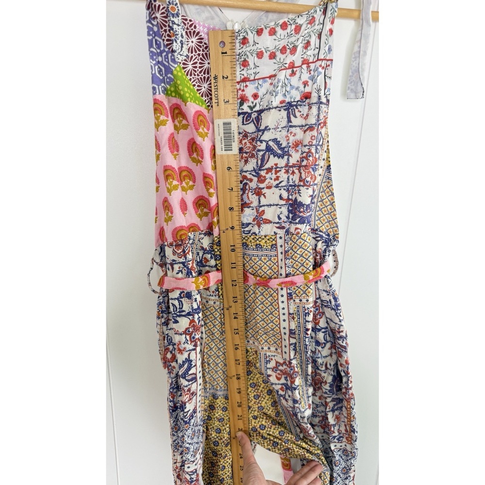 Anthropologie LET ME BE Patchwork Printed Overalls Size Small FLAW - Picture 6 of 10